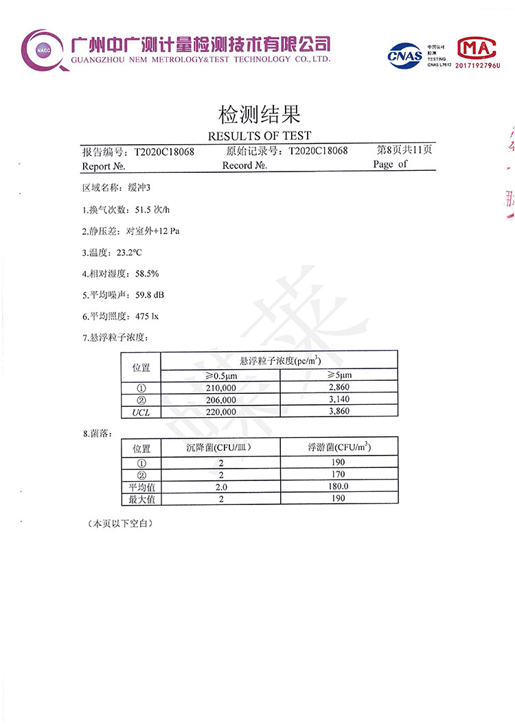 移動(dòng)PCR方艙實(shí)驗(yàn)室檢測(cè)報(bào)告